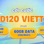 Đăng ký gói cước SD120 Viettel rinh data khủng dùng 30 ngày