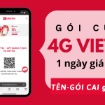 Đăng ký gói 4G Viettel 1 ngày giá rẻ chỉ từ 1K, 2K, 3K