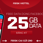 Đăng ký gói cước FB15K Viettel miễn phí đến 25GB dùng Facebook