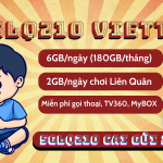 Đăng ký gói 5GLQ210 Viettel nhận ngay 180GB, miễn phí Liên Quân, gọi thoại và nhiều tiện ích khác