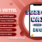 Đăng ký gói 5G230B Viettel có ngay 240GB, miễn phí gọi, TV360 và lưu trữ MyBox