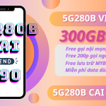 Đăng ký gói 5G280B Viettel chỉ 280k có ngay 300GB, miễn phí gọi, TV360 và MyBOX