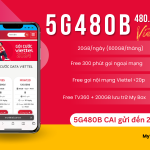 Cách đăng ký gói 5G480B Viettel rinh siêu data và gọi free cả tháng